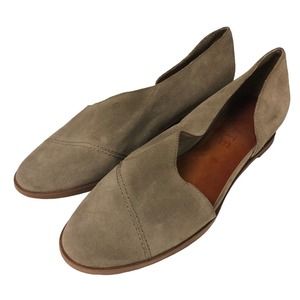 1. State Cacie‎ leather suede low heel loafer shoes size 7.5 Tan/gray